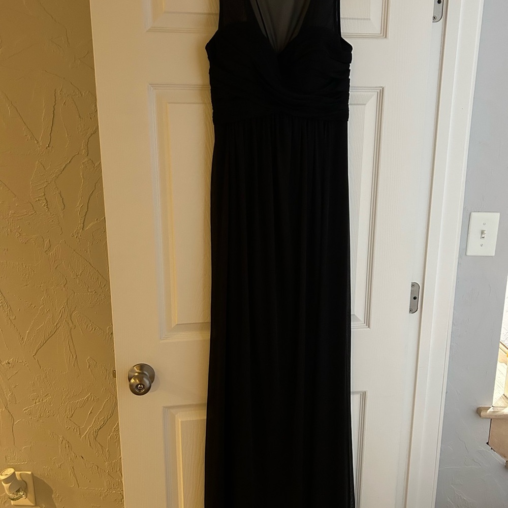 David's Bridal Black Maxi Dress